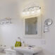 Ravella 3 Light 33.25 inch Polished Nickel Bath Bar Wall Light